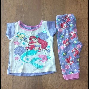 Disney Baby Little Mermaid Pajamas 9M (A8)